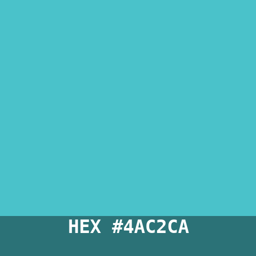 #4AC2CA hex color swatch