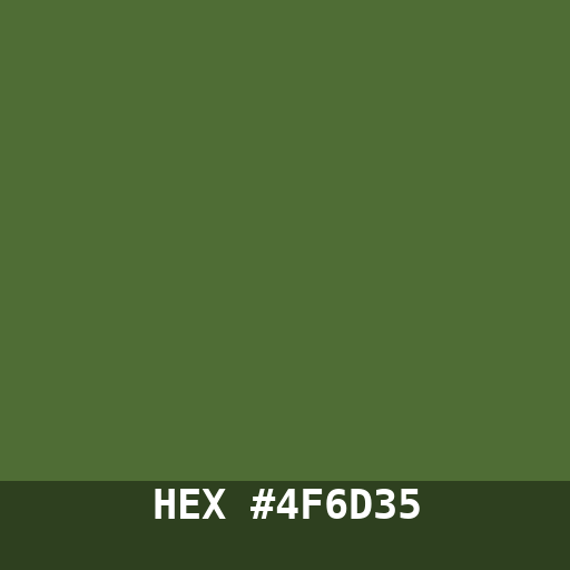 #4F6D35 hex color swatch
