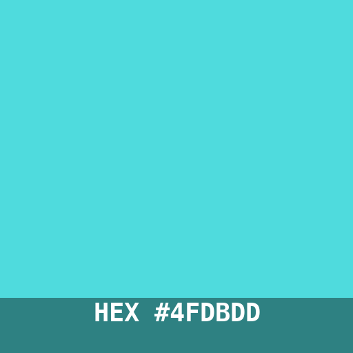 #4FDBDD hex color swatch