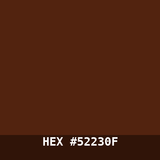 #52230F hex color swatch