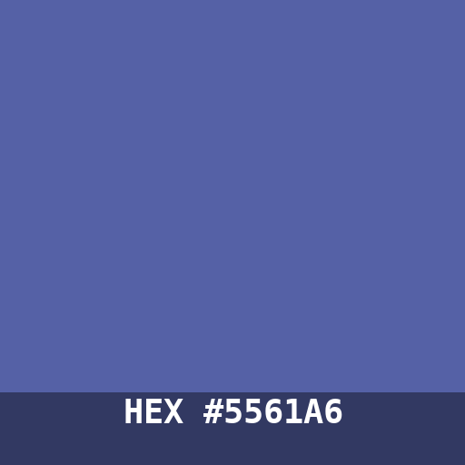 #5561A6 hex color swatch
