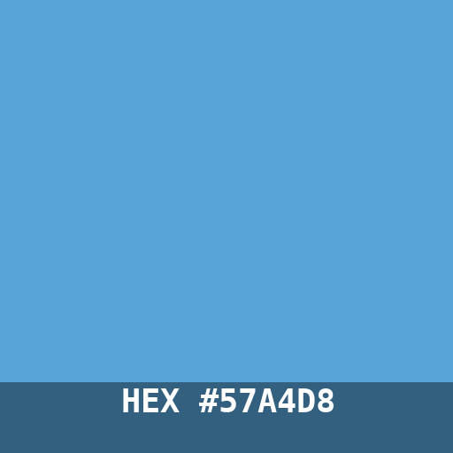 #57A4D8 hex color swatch