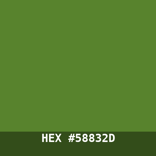 #58832D hex color swatch