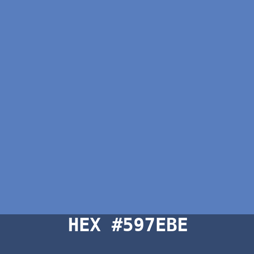 #597EBE hex color swatch