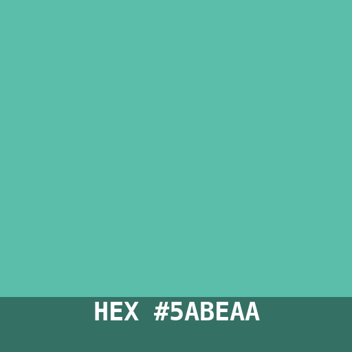 #5ABEAA hex color swatch
