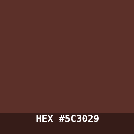 #5C3029 hex color swatch
