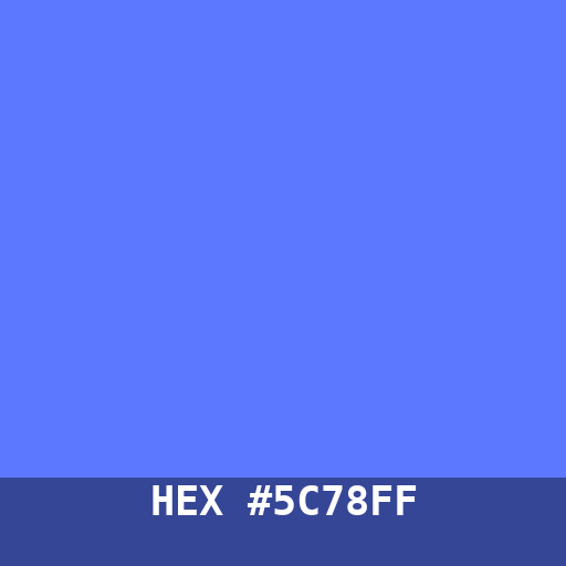 #5C78FF hex color swatch