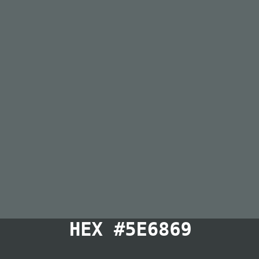 #5E6869 hex color swatch