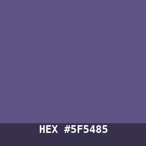 #5F5485 hex color swatch
