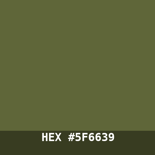#5F6639 hex color swatch