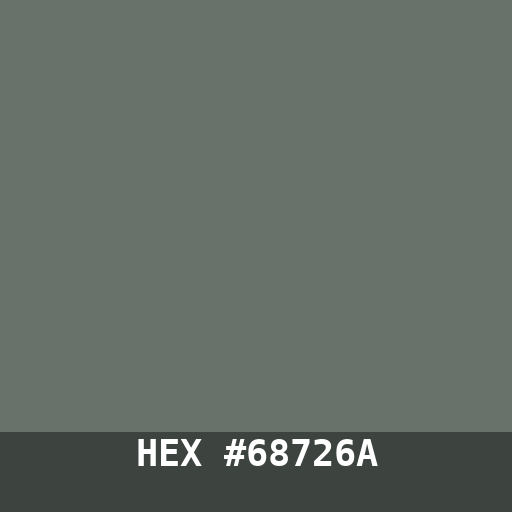 #68726A hex color swatch