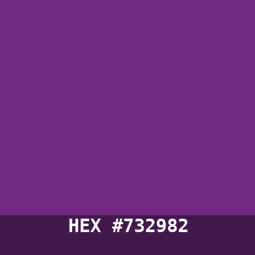 #732982 hex color swatch