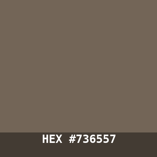 #736557 hex color swatch