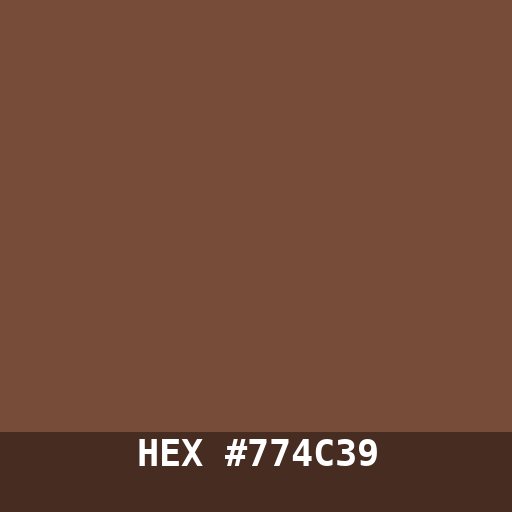 #774C39 hex color swatch