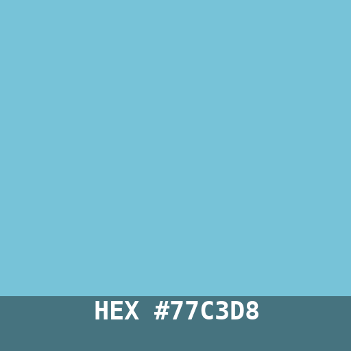 #77C3D8 hex color swatch