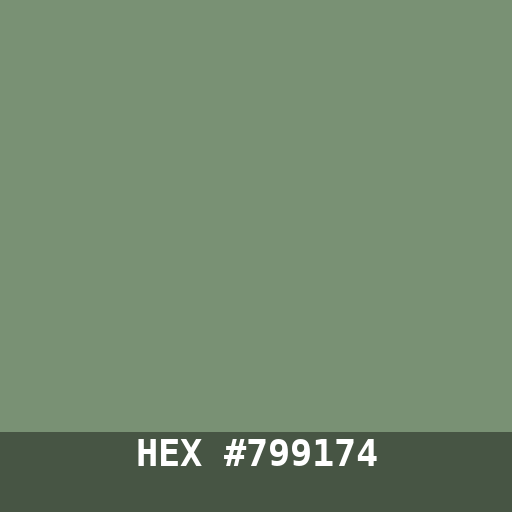 #799174 hex color swatch