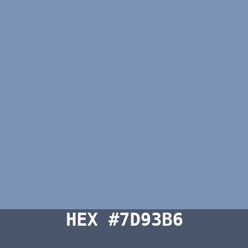 #7D93B6 hex color swatch