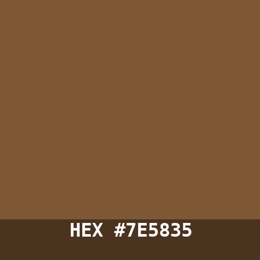 #7E5835 hex color swatch