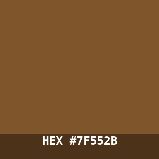 #7F552B hex color swatch