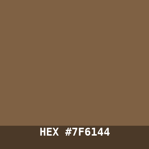 #7F6144 hex color swatch