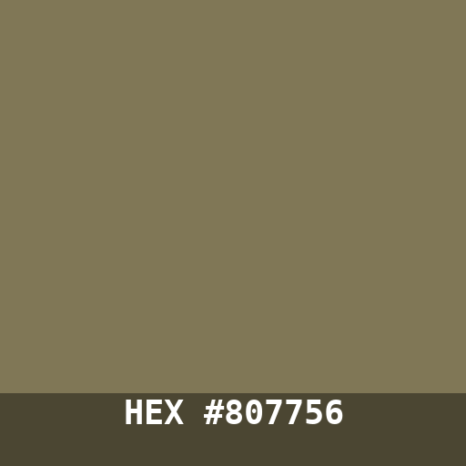 #807756 hex color swatch