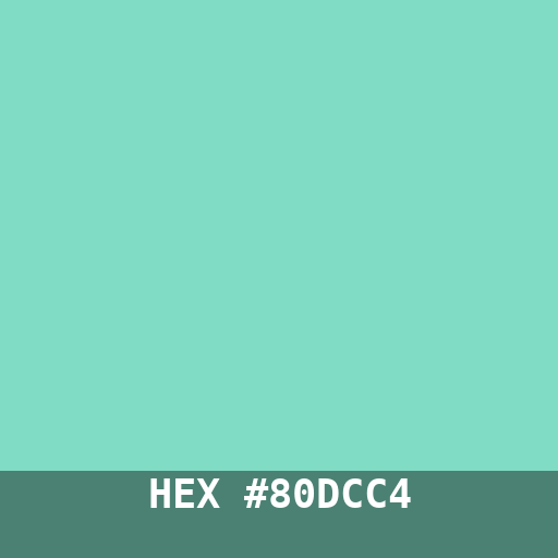 #80DCC4 hex color swatch