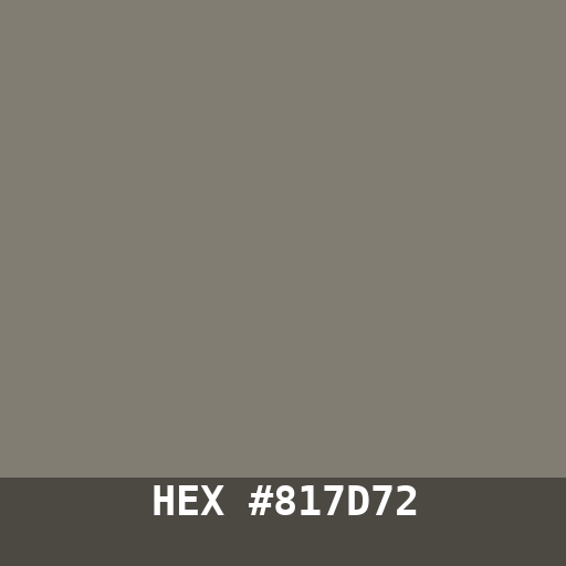#817D72 hex color swatch