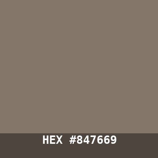 #847669 hex color swatch
