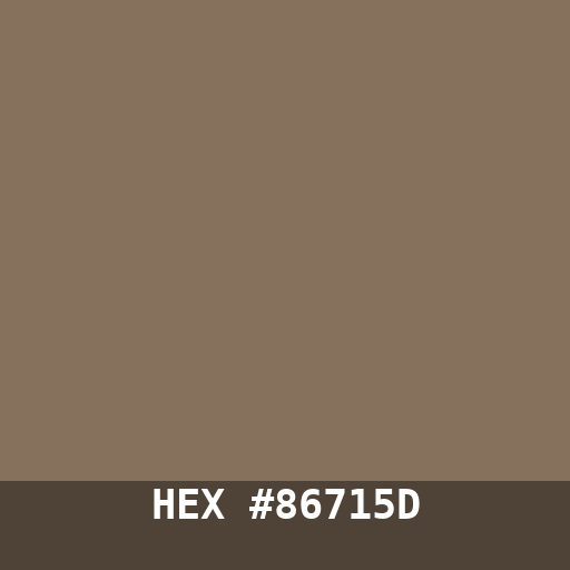 #86715D hex color swatch