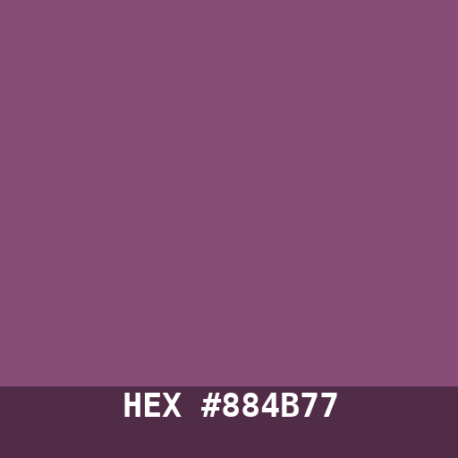 #884B77 hex color swatch