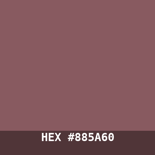 #885A60 hex color swatch