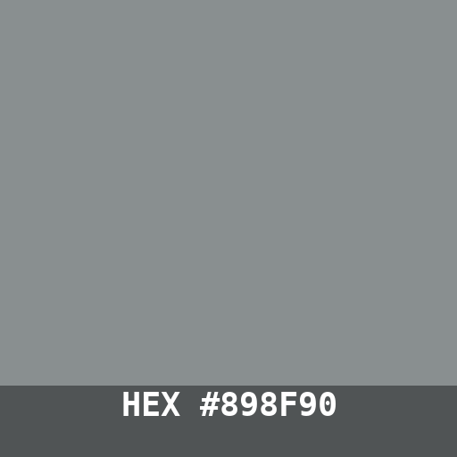#898F90 hex color swatch