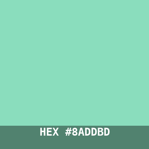 #8ADDBD hex color swatch