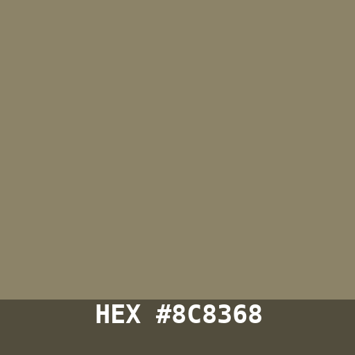 #8C8368 hex color swatch