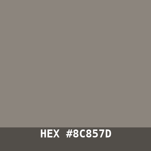 #8C857D hex color swatch