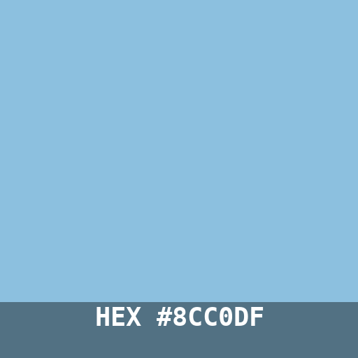 #8CC0DF hex color swatch