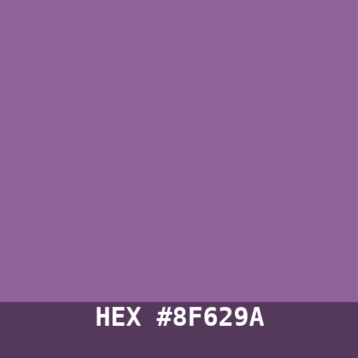 #8F629A hex color swatch