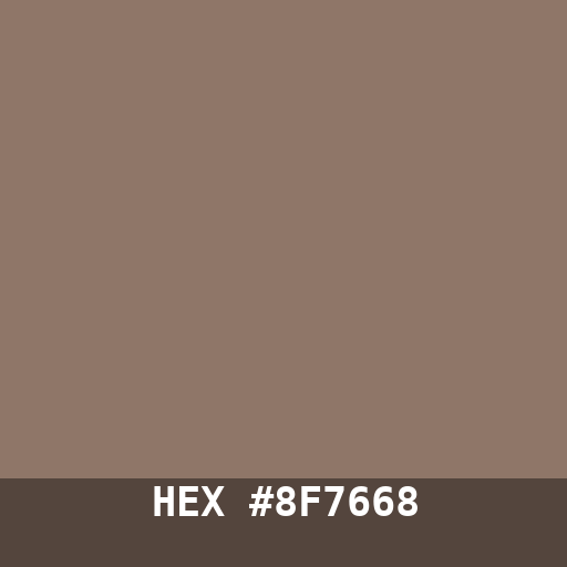 #8F7668 hex color swatch