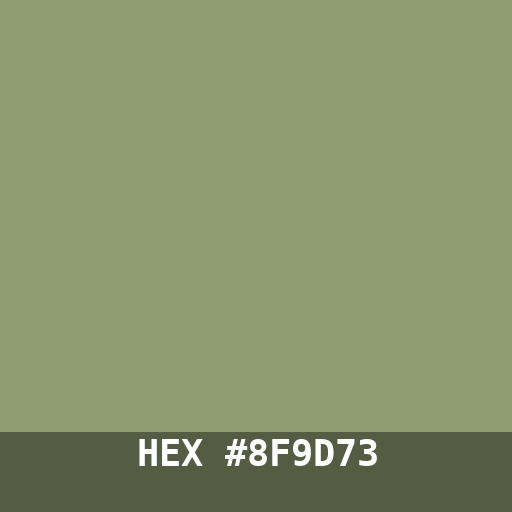 #8F9D73 hex color swatch