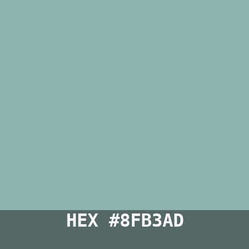 #8FB3AD hex color swatch