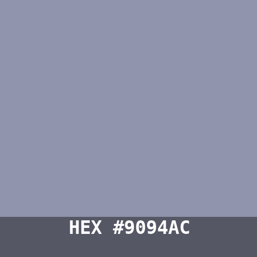 #9094AC hex color swatch