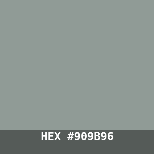 #909B96 hex color swatch