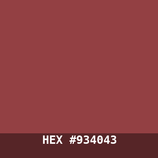 #934043 hex color swatch