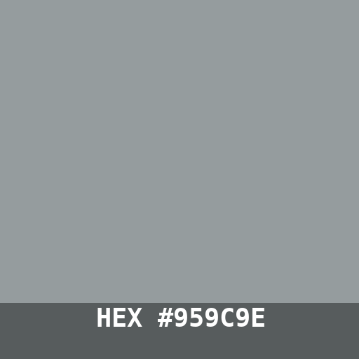 #959C9E hex color swatch