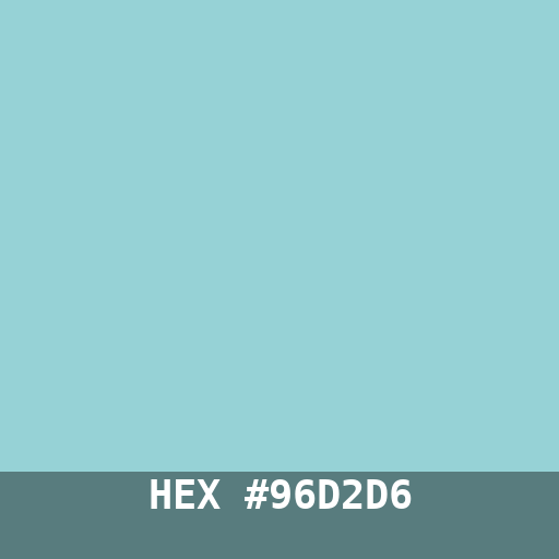 #96D2D6 hex color swatch