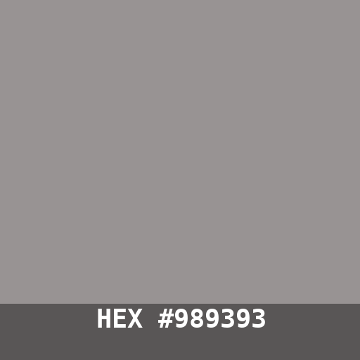 #989393 hex color swatch