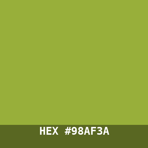 #98AF3A hex color swatch