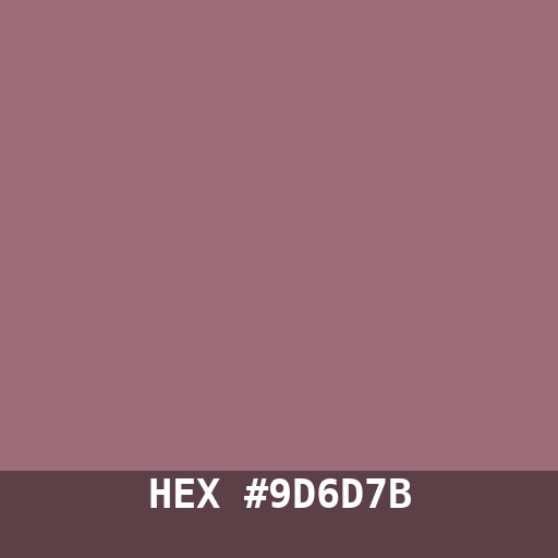 #9D6D7B hex color swatch