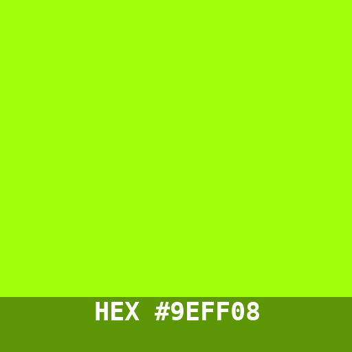 #9EFF08 hex color swatch