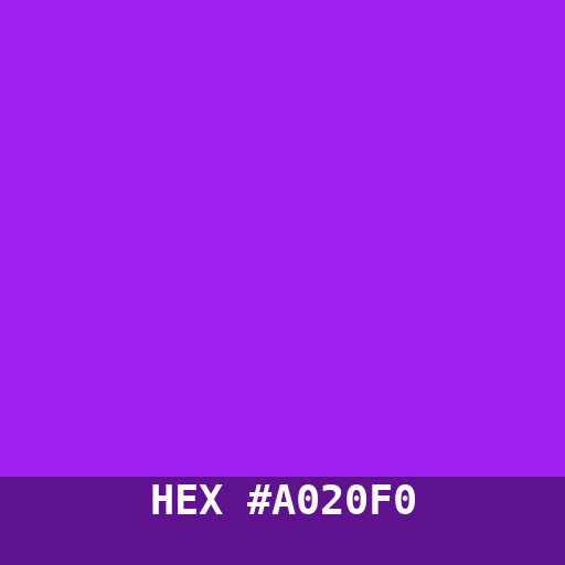 #A020F0 hex color swatch